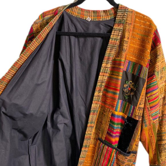 Vintage 70's Guatemala Woven Patchwork Jacket - Picture 8 of 10